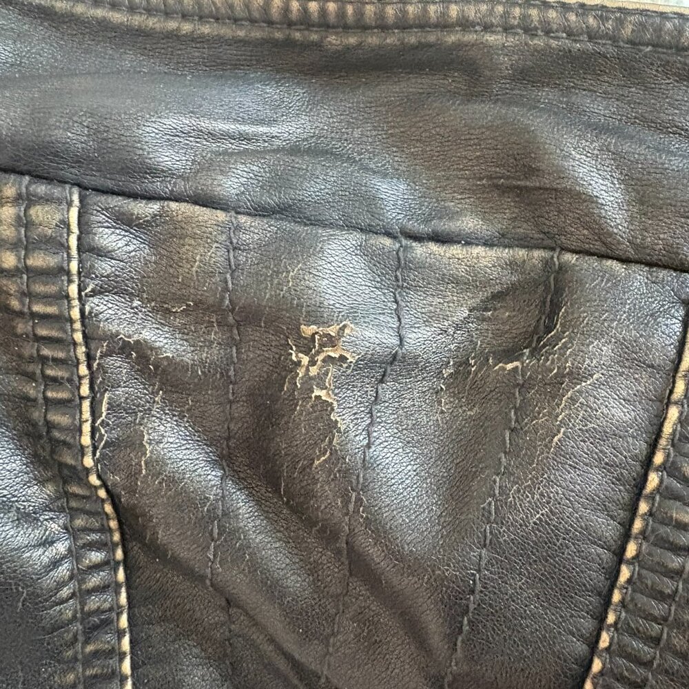 Big Chill Vintage Soft Black Non-LeatherJacket Size M - Picture 7 of 7